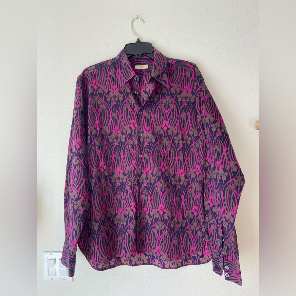 Burberry Regular Fit ABSTRACT Button Down Shirt SZ L~ITALY